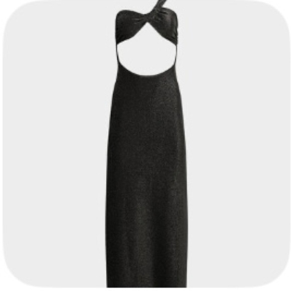 Ruched Asymmetrical Knit Maxi Dress